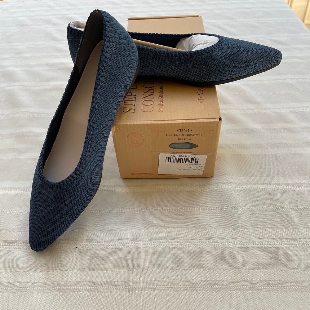 VIVAIA Blue Denim Flats Size  6 (EU37)